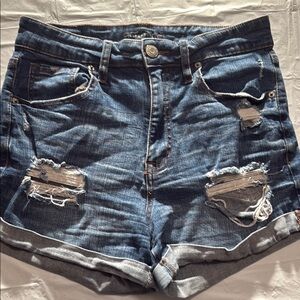 Aeropostale Blue Distressed Jean Shorts size 6
